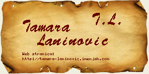 Tamara Laninović vizit kartica